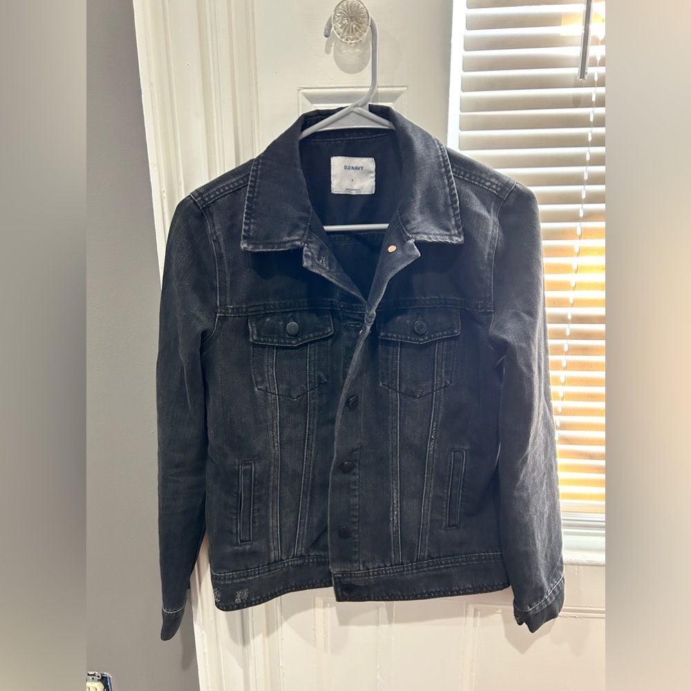 Old navy distressed denim jacket